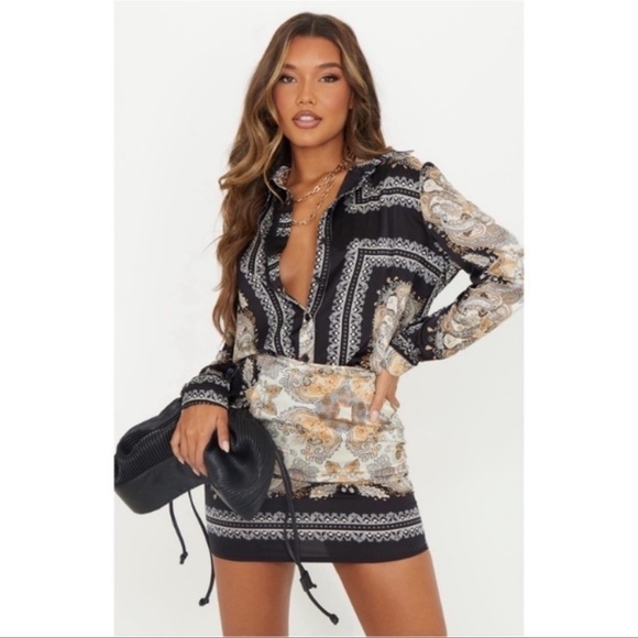 🥰 Two piece skirt set - Black - Picture 1 of 5